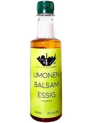 G4J Limonen Balsam Essig 3%, 300ml PET-Flasche mit Ausgießer