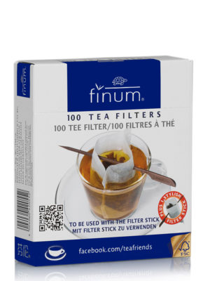 Finum Cup Size, weiß, 100 Teefilter+Stick